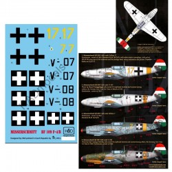 Decals for 1/48 Messerschmitt Bf 109 F-4 (yellow 7/17 & V03/07) Decals for 1/48 Messerschmitt Bf 109 F-4 (yellow 7/17 & V03/07)