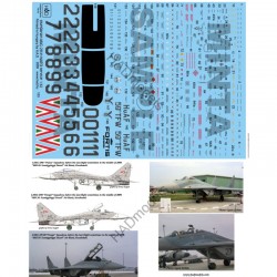 Decals for 1/48 HUAF MiG-29 NATO Decals for 1/48 HUAF MiG-29 NATO