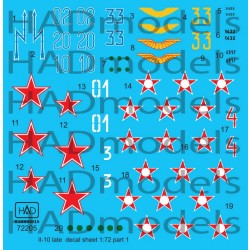 Decals for 1/72 Ilyushin IL-10 Late Part 1 Decals for 1/72 Ilyushin IL-10 Late Part 1