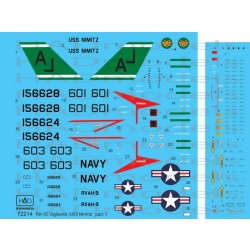Decals for 1/72 RA-5C Vigilante 1 / USS Nimizt with Full Stencil Decals for 1/72 RA-5C Vigilante 1 / USS Nimizt with Full Stencil