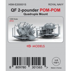 1/200 Royal Navy QF 2-pounder POM-POM Quadruple Mount (4pcs) 1/200 Royal Navy QF 2-pounder POM-POM Quadruple Mount (4pcs)