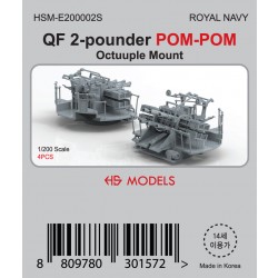 1/200 Royal Navy QF 2-pounder POM-POM Octuple Mount (4pcs) 1/200 Royal Navy QF 2-pounder POM-POM Octuple Mount (4pcs)