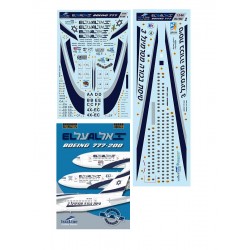 1/144 El-Al Boeing 777-200 Decals (Instructions: 4 pages) 1/144 El-Al Boeing 777-200 Decals (Instructions: 4 pages)