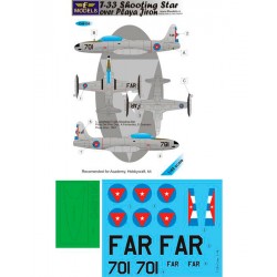 1/48 T-33 Shooting Star over Playa Chiron Decal for Academy/Hobbycraft kit 1/48 T-33 Shooting Star over Playa Chiron Decal for Academy/Hobbycraft kit