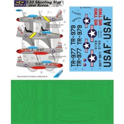 1/48 T-33 Shooting Star over Korea 2 Decal Options for Academy/Hobbycraft kit 1/48 T-33 Shooting Star over Korea 2 Decal Options for Academy/Hobbycraft kit