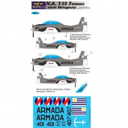1/48 N.A. T-28 Fennec over Uruguay Decal for Hobby Boss/Roden/Monogram/Revell 1/48 N.A. T-28 Fennec over Uruguay Decal for Hobby Boss/Roden/Monogram/Revell