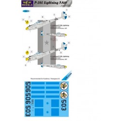 1/48 P-38L FAH Decal for Academy/Hasegawa kits 1/48 P-38L FAH Decal for Academy/Hasegawa kits