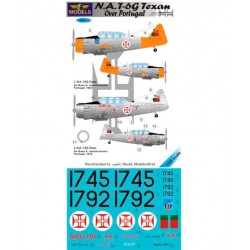 1/48 N.A. T-6G Texan over Portugal Decal for Italeri/Revell/Modelcraft kit. 1/48 N.A. T-6G Texan over Portugal Decal for Italeri/Revell/Modelcraft kit.