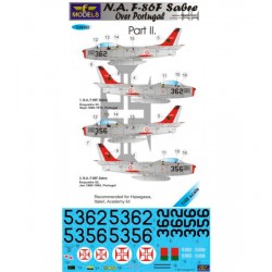 1/48 N.A. F-86F Sabre Over Portugal Part II. Decal for Hasegawa/Italeri/Academy 1/48 N.A. F-86F Sabre Over Portugal Part II. Decal for Hasegawa/Italeri/Academy