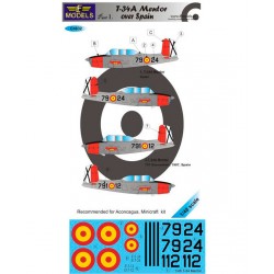 1/48 T-34A Mentor over Spain I. 2 Decal Options for Minicraft/Aconcagua kit 1/48 T-34A Mentor over Spain I. 2 Decal Options for Minicraft/Aconcagua kit