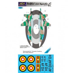 1/48 Sukhoi Su-30 over Uganda Decal for Trumpeter, Academy, Mini Hobby Model 1/48 Sukhoi Su-30 over Uganda Decal for Trumpeter, Academy, Mini Hobby Model