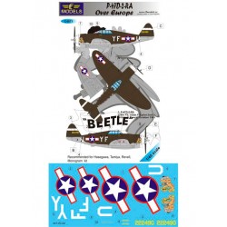 1/48 Republic P-47D-2-RA Thunderbolt over Europe Decal for Hasegawa/Tamiya/Revell 1/48 Republic P-47D-2-RA Thunderbolt over Europe Decal for Hasegawa/Tamiya/Revell