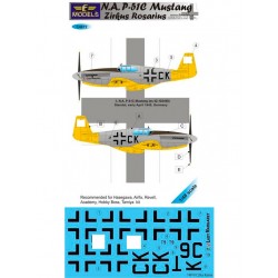 1/48 P-51C Mustang Zirkus Rosarius Decal for Hasegawa/Tamiya/Airfix/Revell/Academy 1/48 P-51C Mustang Zirkus Rosarius Decal for Hasegawa/Tamiya/Airfix/Revell/Academy