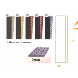 Sanding Sponge Set #180 #280 #400 #600 #800 (110x20x2mm, 5pcs) Sanding Sponge Set #180 #280 #400 #600 #800 (110x20x2mm, 5pcs)