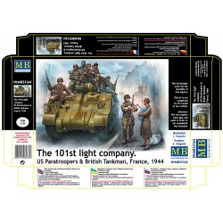 1/35 The 101st Light Company US Paratroopers & British Tankman in France 1944 (9 Figures) 1/35 The 101st Light Company US Paratroopers & British Tankman in France 1944 (9 Figures)