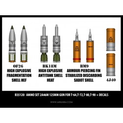 1/35 Modern Russian Armour Ammo Set - T-64/72/80/90 2A46M 125mm Gun w/Decals 1/35 Modern Russian Armour Ammo Set - T-64/72/80/90 2A46M 125mm Gun w/Decals