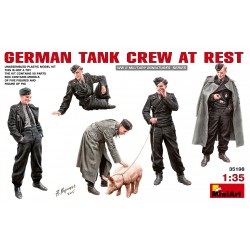 1/35 German Tank Crew at Rest (5 Figures+1 Pig) 1/35 German Tank Crew at Rest (5 Figures+1 Pig)
