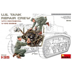 1/35 US Tank Repair Crew (2 figures) with Continental W-670 Engine 1/35 US Tank Repair Crew (2 figures) with Continental W-670 Engine
