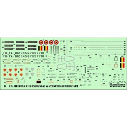 1/32 Belgian F-16 Insignias and Stencils-Generic set (decal) 1/32 Belgian F-16 Insignias and Stencils-Generic set (decal)
