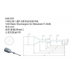 1/48 Mitsubishi F-2 Static Dischargers (16pcs) 1/48 Mitsubishi F-2 Static Dischargers (16pcs)