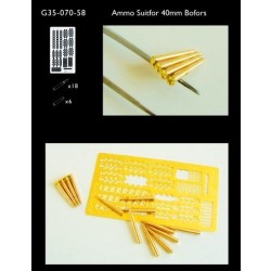 1/35 40mm L/60 Bofors Ammo for Bronco kit #35028 1/35 40mm L/60 Bofors Ammo for Bronco kit #35028
