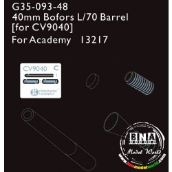 1/35 40mm Bofors L/70 Barrel (for CV9040) for Academy kit #13217 1/35 40mm Bofors L/70 Barrel (for CV9040) for Academy kit #13217