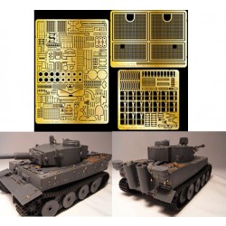 1/35 German Tiger I Early Version Photo-Etched Set for Tamiya kit (3 PE sheets) 1/35 German Tiger I Early Version Photo-Etched Set for Tamiya kit (3 PE sheets)