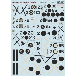 1/72 Aces of the Legion Condor Decals Part 1: Heinkel He-51 1/72 Aces of the Legion Condor Decals Part 1: Heinkel He-51