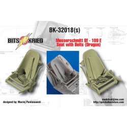 1/32 Messerschmitt Bf-109 E Seat with Belts for Dragon kits 1/32 Messerschmitt Bf-109 E Seat with Belts for Dragon kits