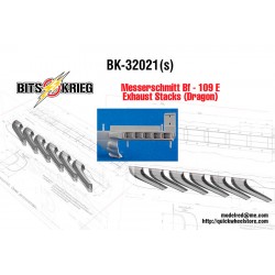 1/32 Messerschmitt Bf-109 E Exhaust Stacks for Dragon kits 1/32 Messerschmitt Bf-109 E Exhaust Stacks for Dragon kits