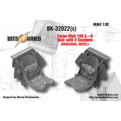 1/32 Focke-Wulf 190 A-D Seat with 2 Cushions for Hasegawa/Revell kits 1/32 Focke-Wulf 190 A-D Seat with 2 Cushions for Hasegawa/Revell kits