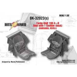 1/32 Focke-Wulf 190 A-D Seat with Back Cushion for Hasegawa/Revell kits 1/32 Focke-Wulf 190 A-D Seat with Back Cushion for Hasegawa/Revell kits