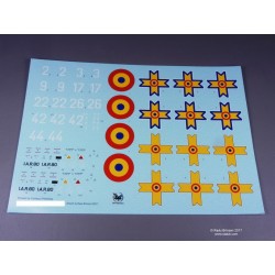 Decals for 1/72 Romanian IAR 80 Monoplane Decals for 1/72 Romanian IAR 80 Monoplane