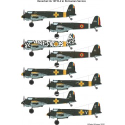 Decals for 1/72 Henschel Hs 129 B-2 in Romanian Service Decals for 1/72 Henschel Hs 129 B-2 in Romanian Service