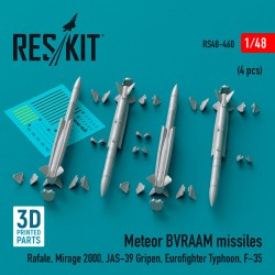 1/48 Meteor Bvraam Missiles (4pcs) for Rafale/ Mirage 2000/ JAS-39 Gripen/ F-35) 1/48 Meteor Bvraam Missiles (4pcs) for Rafale/ Mirage 2000/ JAS-39 Gripen/ F-35)