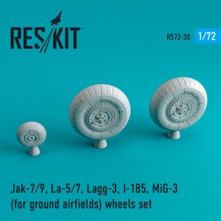 1/72 Jak-7/9, La-5/7, Lagg-3, I-185, Mig-3 (for ground airfields) Wheels set 1/72 Jak-7/9, La-5/7, Lagg-3, I-185, Mig-3 (for ground airfields) Wheels set