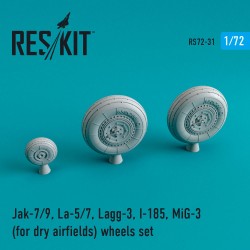1/72 Jak-7/9, La-5/7, Lagg-3, I-185, Mig-3 (for dry airfields) Wheels set 1/72 Jak-7/9, La-5/7, Lagg-3, I-185, Mig-3 (for dry airfields) Wheels set