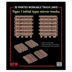 1/35 Tiger I Initial Type Mirror Tracks Workable Track Links (3D printed) 1/35 Tiger I Initial Type Mirror Tracks Workable Track Links (3D printed)