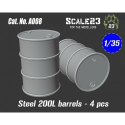 1/35 Steel Barrels 200L (4pcs) 1/35 Steel Barrels 200L (4pcs)