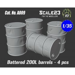 1/35 Battered Barrels 200L (4pcs) 1/35 Battered Barrels 200L (4pcs)