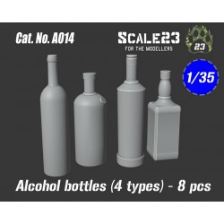 1/35 Alcohol Bottles (4 Types- Total 8pcs) 1/35 Alcohol Bottles (4 Types- Total 8pcs)