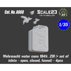 1/35 Wermacht Water Cans 1941R. 20L (+ Set Of Inlets - Open, Closed, Funnel) 4pcs 1/35 Wermacht Water Cans 1941R. 20L (+ Set Of Inlets - Open, Closed, Funnel) 4pcs