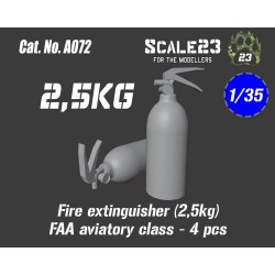 1/35 Fire Extinguisher 2.5kg FAA Aviatory Class (4pcs) 1/35 Fire Extinguisher 2.5kg FAA Aviatory Class (4pcs)