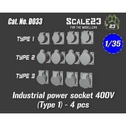 1/35 Industrial Power Socket 400V Type 1 (4pcs) 1/35 Industrial Power Socket 400V Type 1 (4pcs)