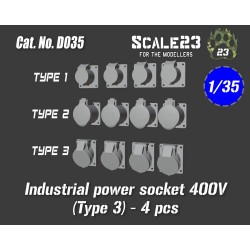 1/35 Industrial Power Socket 400V Type 3 (4pcs) 1/35 Industrial Power Socket 400V Type 3 (4pcs)