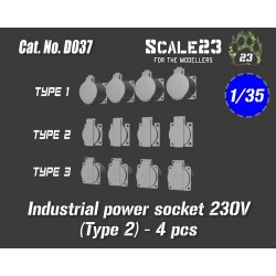 1/35 Industrial Power Socket 230V Type 2 (4pcs) 1/35 Industrial Power Socket 230V Type 2 (4pcs)