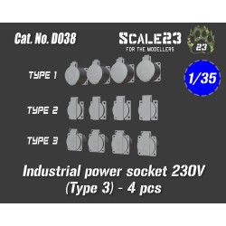 1/35 Industrial Power Socket 230V Type 3 (4pcs) 1/35 Industrial Power Socket 230V Type 3 (4pcs)