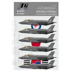 Decals for 1/72 Worldwide Lightnings I (F-35A Pacific Lightnings) Decals for 1/72 Worldwide Lightnings I (F-35A Pacific Lightnings)