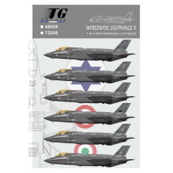 Decals for 1/72 Worldwide Lightnings II (F-35A Mediterranean Lightnings) Decals for 1/72 Worldwide Lightnings II (F-35A Mediterranean Lightnings)