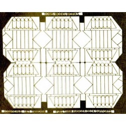1/350 WWII Carriers Hangar Deck Drop Tank Racks (1 Photo-Etched sheet) 1/350 WWII Carriers Hangar Deck Drop Tank Racks (1 Photo-Etched sheet)